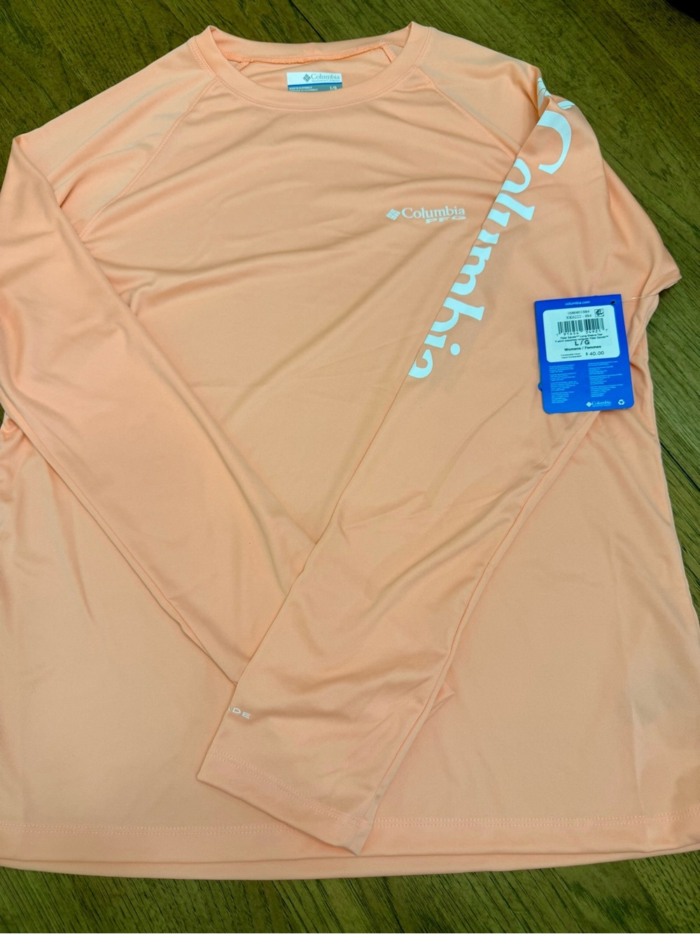 Columbia Women’s Long-Sleeve Swim Shirt in Peach